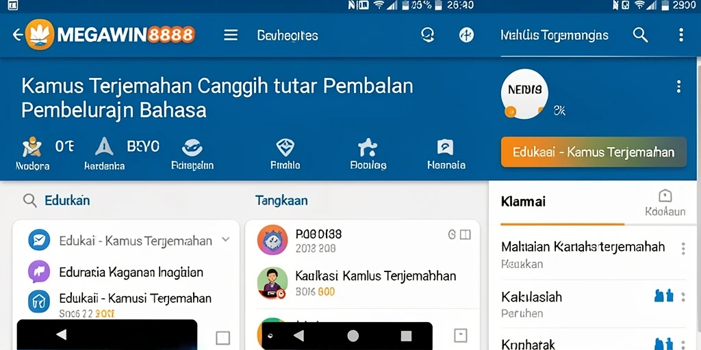 Tampilan antarmuka MEGAWIN888 yang sederhana dan fungsional.