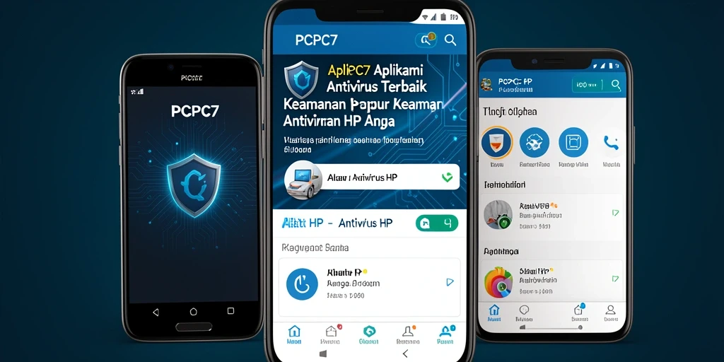 Tampilan antarmuka utama PCPC7 dengan fungsi keamanan antivirus.