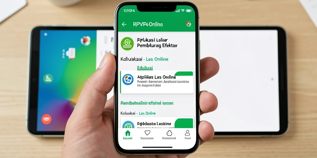 Antarmuka RPVIP4 yang intuitif untuk Les Online.