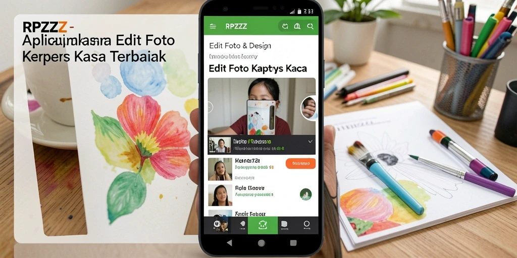 Tampilan antarmuka dan alat edit aplikasi RPZZZ yang menarik.